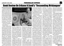 Book Review On Erikavu N.Sunil's "Resounding Mridangam"