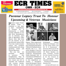 ECR Times - Puvanur Legacy Trust to Honour Upcoming & Veteran Musicians